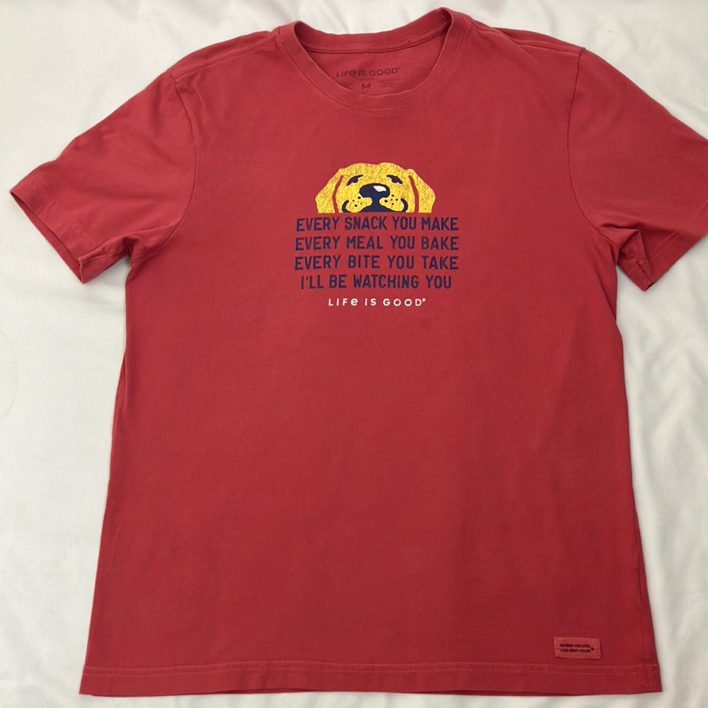 Life is Good Men's Red Graphic T-Shirt size medium
